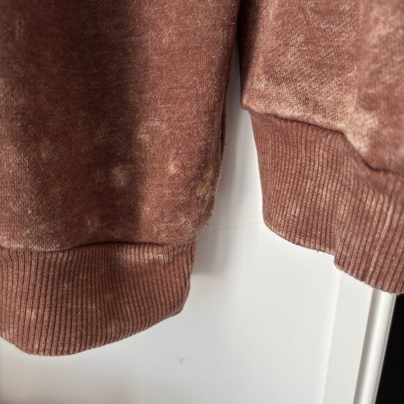 Retro 70's Y2K GOOD VIBES Brown Grunge Mushrooms Sweatshirt Ladies Size XL 15-17 - Picture 5 of 5